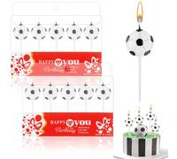 ZDNT 10 Pièces Bougies d'Anniversaire Football Bougies de Football Bougies de Gâteau en Forme de Balle anniversaire football Toppers de Cupcakes de Ballon Football pour Garçons Filles Enfants