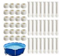 ZDNT 24 Pièces Goupilles en Plastique pour Intex Round Metal Frame Pools Pièces de Rechange pour Joints de Piscine pour Joints de Piscine,Remplacement de pièces de Rechange Joint Pins (24 Pièces)