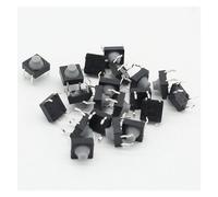 ZDVHOMCB Lot de 20 Boutons poussoirs tactiles en Silicone conducteur, 8 x 8 x 5 mm, 4 Broches, G77, Silencieux, à réinitialisation Automatique