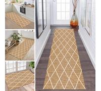 ZDYHMrj Tapis Cuisine Devant evier Tapis de Passage Lavable antiderapant Long Brun Jaune et Blanc Tapis de Couloir Polyester 100X140CM Tapis de Salon Chambre pour paillasson entrée Cuisine Bleu foncé