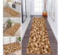 ZDYHMrj Tapis de couloir, cuisine, lavable, couleur caramel, 90 x 180 cm de long, lavable, au mètre, tapis de cuisine, couloir, salon, chambre à coucher, salon