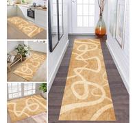 ZDYHMrj Tapis de Passage Antiderapant Tapis de Cuisine Lavable Brun Tapiscouloir Moquette Anti-Taches d'entrée intérieurs 100X140CM Tapisdécoration pour Chambre Salon Paillassons