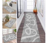 ZDYHMrj Tapis de Passage Antiderapant Tapis de décoration Gris Tapis de Cuisine Lavable 100X140CM Tapis de Couloir Tapis d'entrée intérieurs Chambre Tapis Paillassons Salon
