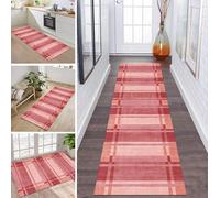 ZDYHMrj Tapis de Passage Tapis Cuisine Devant Evier Lavable Antiderapant 90X160CM TapisCouloir Paillasson Interieur Rouge Turquoise Tapisd'Entrée Moquette Polyester Salon Chambre d'enfant Buanderie
