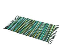 Zeafeel Chindi Rag Tapis, lavable en machine Coton réversible Rag Tapis tissé à la main Multicolore à rayures Zone Tapis Tapis de sol pour chambre à coucher, salon, cuisine et buanderie 28'' x 47