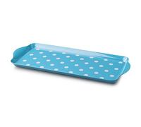 Zeal G202A Plateau de service en mélamine Motif pois Turquoise 38 x 17 cm