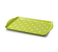 Zeal G203L Plateau de service en mélamine à pois Vert citron 38 x 24 cm