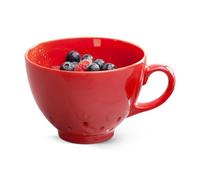 Zeal Petite passoire portable en mélamine en forme de tasse pour laver et égoutter les fruits et les baies (10 cm) - Rouge