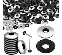 Zeaying 150 Pièces Rondelles d'étanchéité EPDM, Rondelle Neoprene | Rondelles d'étanchéité en Acier Inoxydable, pour L'étanchéité des Vis Bagues D'étanchéité Accessoires, M6,3 x 16mm