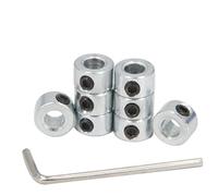 Zeberoxyz Lot de 8 colliers d'arbre d'alésage 1/4"-Colliers de verrouillage en acier massif zingué style vis avec diamètre extérieur 1/2"et largeur 5/16" (1/4",zingué)