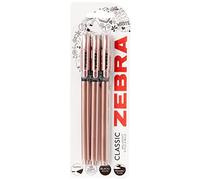 Zebra Classic Rose Gold Lot de 3 Stylos à bille Encre Noir 67002582