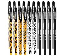 Zebra Doodler'z Stick Lot de 20 stylos à bille - 1,0 mm - Imprimé animal fantaisie et corps noir