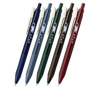 Zebra JJ15-5C-VI-CATA Stylo à bille à encre gel, Sarasa Clip, couleur vintage, 0,02 pouces (0,5 mm), chat, lot de 5 couleurs