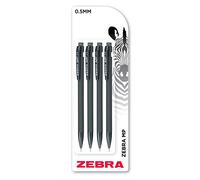 Zebra Pen MP Mechanical Pencil, 0.5mm, Black Barrel, Standard HB Lead, Built-in Eraser, 4-Pack