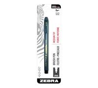 Zebra Pen Stylo pinceau Zensations, pointe pinceau moyenne, encre noire résistante à l'eau, 1 paquet