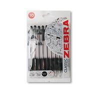 Zebra Pen Z-Grip Retractable Ballpoint Pen, Medium Point, 1.0mm, Black Ink, 10-Pack