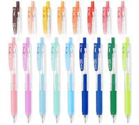 Zebra Sarasa Clip 05 Lot de 17 stylos roller à encre gel Pointe 0,5 mm Idéal pour révision, école, notes colorées, travail, bureau, scarpbooking, journal, etc.
