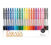 Zebra Sarasa Clip Jj15-20ca Stylo roller à encre gel 0,5 Lot de 20 couleurs