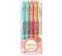 Zebra Sarasa Gel Clip 0.5 Milk Lot de 5 stylos de couleurs assorties