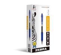 Zebra Sarasa Stylo rétractable encre gel à séchage rapide 12 pack bleu