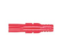 Zebra Textil 3221825 Lot de 200 chevilles universelles en plastique rouge Zebra Shark 8 x 51 mm Col en polyéthylène