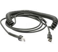ZEBRA U12-C09ZAR - Scanner de codes à barres, câble, USB, tourné, 2,7 m