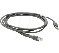 ZEBRA U46-S07ZAR - Scanner de codes à barres, câble, USB, droit, blindé, 2,0 m