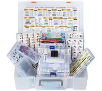 ZEBULON XXXL Assortiment de composants électroniques 5228 pièces, condensateur, transistor, résistance, IC, diode, Mosfet, potentiomètre, PCB, LED, convertisseur, bornes