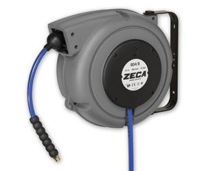 Zeca ZELU804/8/S Enrouleur De Tuyau HP Avec Tuyau 8mm KPU - 15bar - In-/out 1/4"M