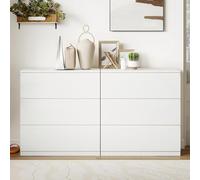 ZECIIYE Commode à 3 Tiroirs Lot de 2,6 Tiroirs Armoire de Rangement,Coiffeuse Table de Chevet,Modern Chiffonnier Meuble de Rangement pour Chambre,Salon,Bureau et Entrée,Blanc, 70x40x75CM