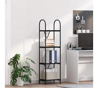 Zeehear Bibliothèque à 4 niveaux 40 x 30 x 146 cm en bois avec cadre en acier, séparateur de pièce et système d'étagère ouverte pour salon, bureau, bureau, rangement et rangement peu encombrant
