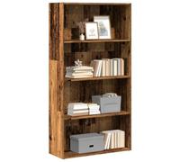 Zeehear Bibliothèque aspect bois vieilli, 80 x 30 x 152 cm, avec beaucoup d'espace de rangement, système d'étagère ouverte comme séparateur de pièce, bibliothèque étroite pour salon, bureau et bureau