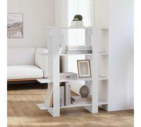 Zeehear Bibliothèque blanche en bois - 100 x 30 x 123,5 cm - Séparateur de pièce avec beaucoup d'espace de rangement - Système d'étagère ouverte pour salon, bureau, bureau, étagère peu encombrante et
