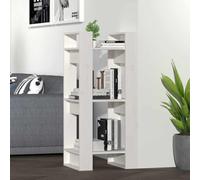 Zeehear Bibliothèque blanche en pin massif 41 x 35 x 91 cm, étagère polyvalente et séparateur de pièce avec système d'étagère ouverte pour salon, bureau, bureau, rangement peu encombrant