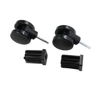 Zeenparts 306414 Lot de 2 roulettes avec insert 6414 compatibles avec les barbecues à gaz Genesis 1000-5000 A B C 2002-2003 Compatible avec argent