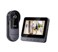 Zeerkeer Sonnette sans Fil Exterieur Etanche Camera avec Fil Écran 4.3" | Visiophone sans Fil 2.4GHz,Portier Vidéo 1080P, Angle 170°, Vision Nocturne, Notification Instantanée pour Maison