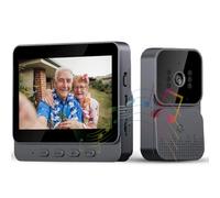 Zeerkeer Visiophone sans Fil 1080P avec écran IPS de 4.3 Sonnette sans Fil avec Camera Pas de WiFi Requis Audio Bidirectionnel la Fonction de Vision Nocturne Interphone Video sans Fil Caméra HD 120°