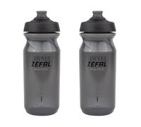 ZEFAL Pack Sense Pro 65 Noir Fumé - Set de Deux Bidon Velo - Gourde Velo Route et VTT Légère et Étanche - Fabriqué en France - 2 x 650 ml