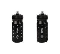 ZEFAL Pack Sense Soft 65 - Lot de Deux Bidons Velo et VTT - Gourde Sport Souple et Inodore - Bidon Eau Sans BPA - Tetine Silicone - Noir, 650ML