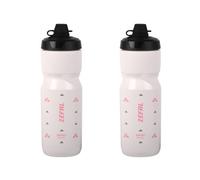 ZEFAL Pack Sense Soft 80 No-Mud - Lot de Deux Bidons Velo et VTT - Gourde Sport Souple et Inodore - Bidon Eau Sans BPA - Tetine Silicone - Blanc, 2 x 800 ml