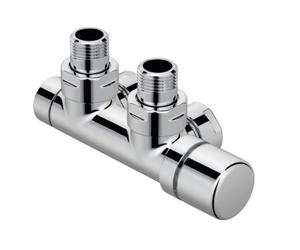 Zehnder - Armature d'angle SET P, 1/2, avec tête de commande à droite, entrée à droite, entraxe 50 mm, chrome 839058