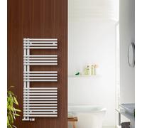Zehnder Forma Asym - Radiateur de salle de bains 119x60 cm, droit, raccordement extérieur 5 cm, laqué blanc LFAR-120-060