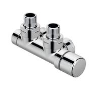 Zehnder - Mélangeur d'angle Set P, 1/2, avec tête de commande à droite, entrée à droite, distance 50 mm, acier inoxydable 839090