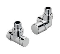 Zehnder - Vanne d'angle droite Set G et raccord d'angle pour retour 1/2, chrome 838988