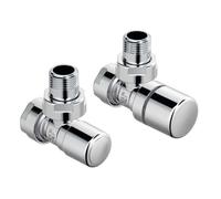 Zehnder - Vanne d'angle Set A et raccord pour ligne de retour Standard Line 1/2, chrome 838888