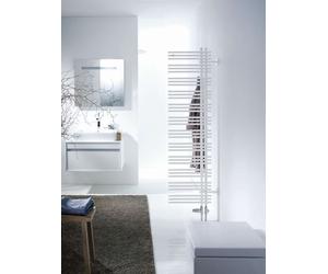 Zehnder Yucca Asym - Radiateur de salle de bains 87x48 cm, droit, simple rangée, chromé YAC-090-050