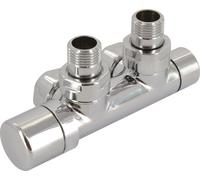 Zehnder ZE Kit de raccordement Q, forme d'angle, tête thermostatique à gauche, blanc, 1 pièce.