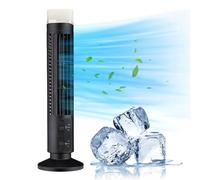 Zeiayuas Ventilateur Colonne Tour Oscillant Silencieux Flux D'air Puissant Portable Climatiseur Mobile Refroidisseur Rafraîchisseur Vitesses Ventilateur Ioniseur Humidificateur Purificateur (Noir)