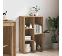 Zeiquah Bibliothèque en chêne Artisan, 50 x 25 x 80 cm, séparateur de pièce avec 5 compartiments, étagère durable pour salon, bureau, chambre d'enfant, couloir, décoration, espace de rangement