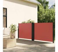 Zeiquah Store latéral extensible en terre cuite - 120 x 1000 cm - Résistant à l'eau - Résistant aux UV - Pour balcon, terrasse, jardin - Brise-vue avec cadre en acier et accessoires de montage